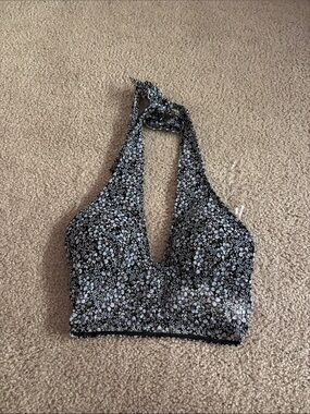 Gilly Hicks Floral Halter Crop top size small